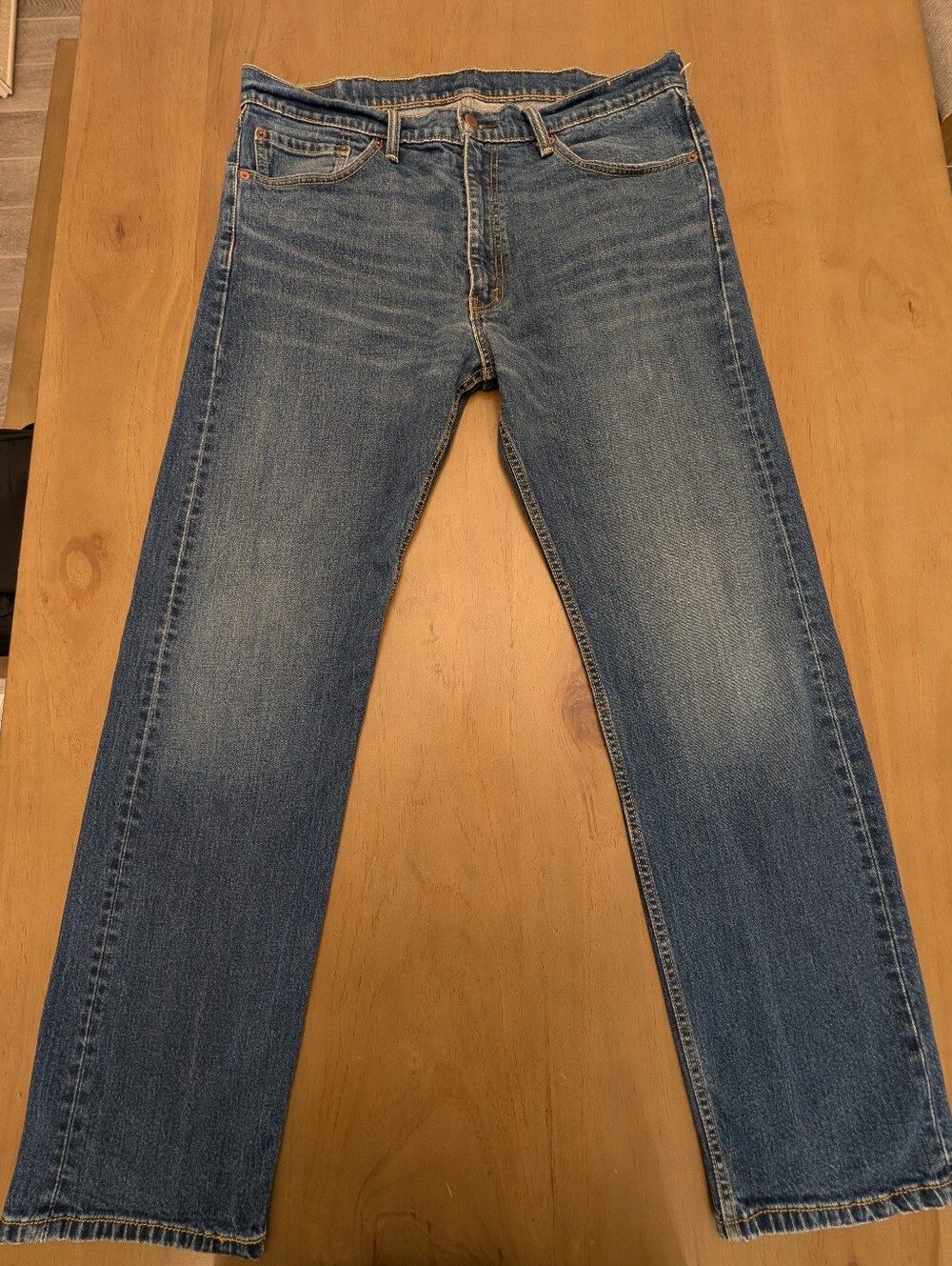 Levi's 505 Straight Men's Denim Blue Jeans Mens Size 38/32